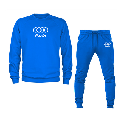 Men's Audi Motorsports Car Crewneck Sweatshirt Joggers Suit