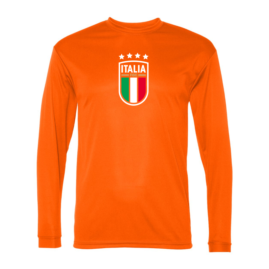 Men’s Italy National Soccer Team  - C2 Sport - Performance Long Sleeve T-Shirt - 5104