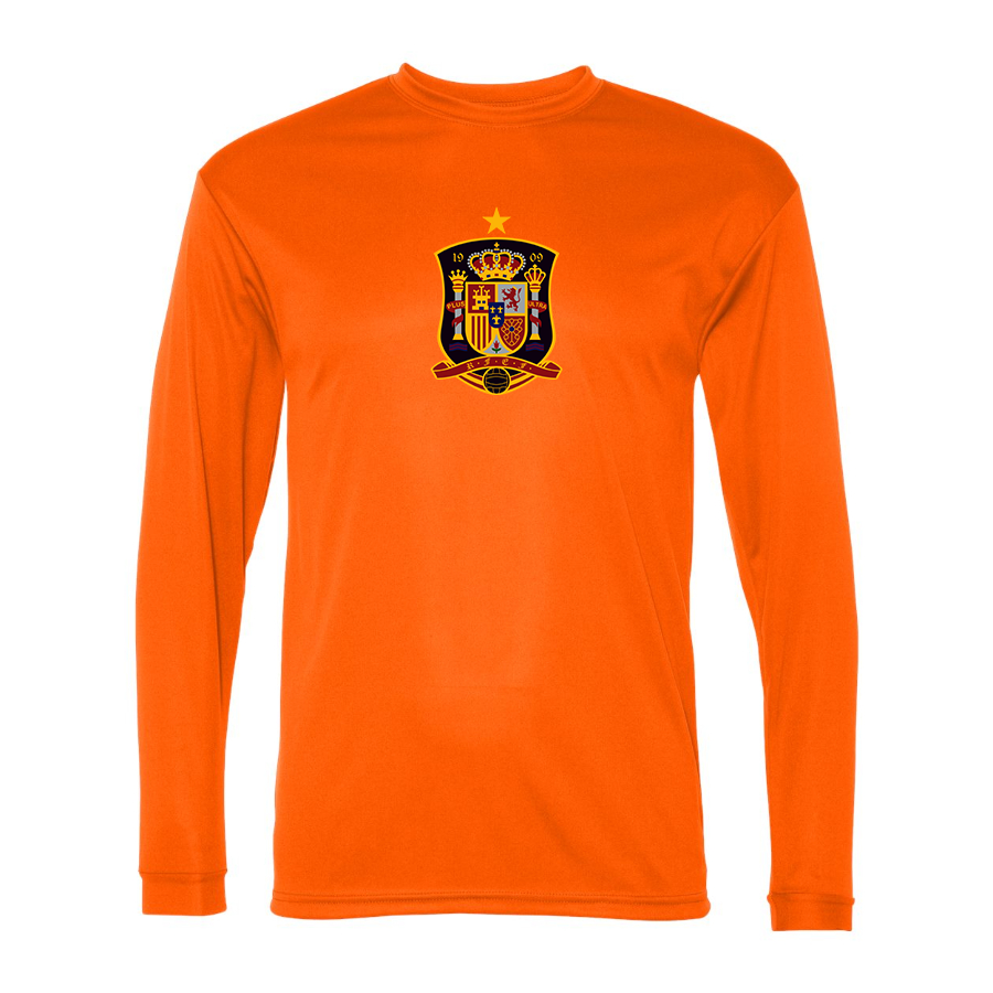 Men’s Spain National Soccer Team - C2 Sport - Performance Long Sleeve T-Shirt - 5104