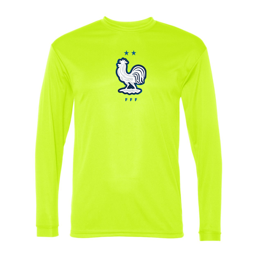 Men’s France National Soccer Team - C2 Sport - Performance Long Sleeve T-Shirt - 5104