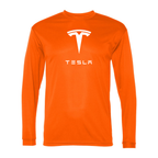 Men's Tesla Car -  Polyester Long Sleeve T-Shirt