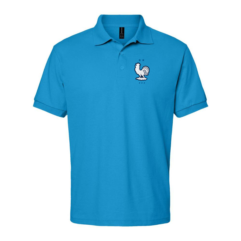 Men's France National Soccer Team Dry Blend Polo