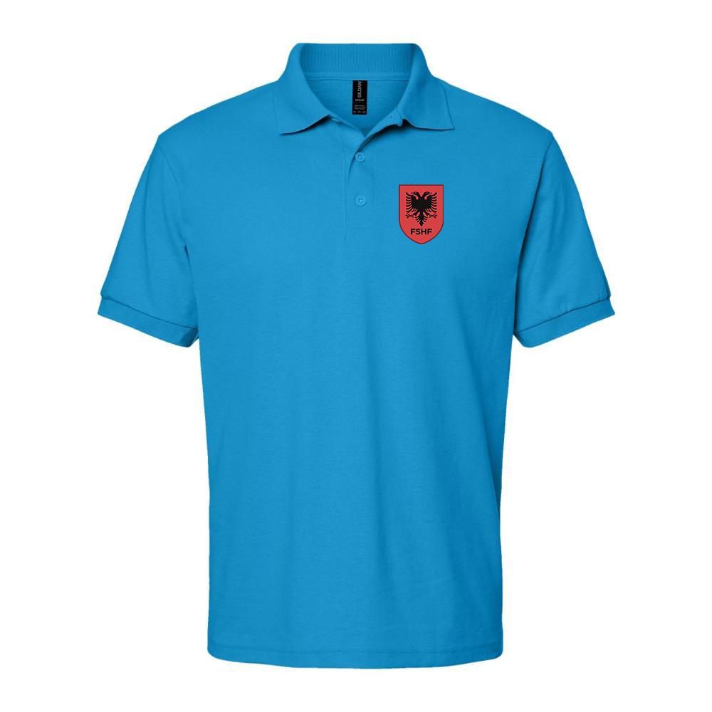 Men's Albania National Soccer Team Dry Blend Polo