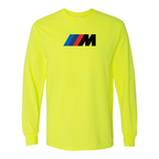 Men's - BMW M - Cotton Long Sleeve T-Shirt | Color: Safety Green | Original artwork