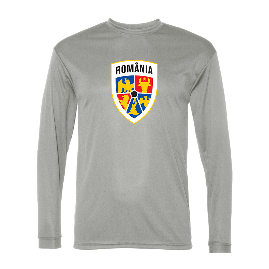 Men’s  Romania National Soccer Team - C2 Sport - Performance Long Sleeve T-Shirt - 5104