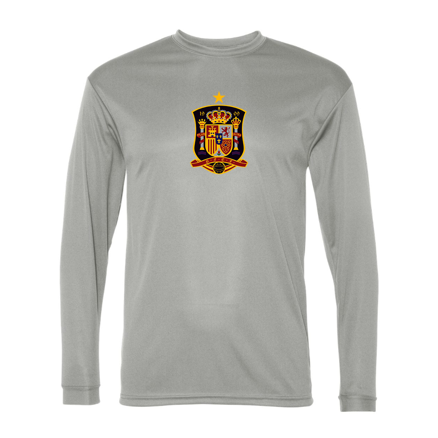 Men’s Spain National Soccer Team - C2 Sport - Performance Long Sleeve T-Shirt - 5104