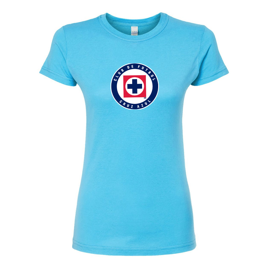 Women's Cruz Azul Football Club Round Neck T-Shirt