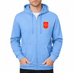 Men's Spain Red Logo National Soccer Team Zipper Hoodie