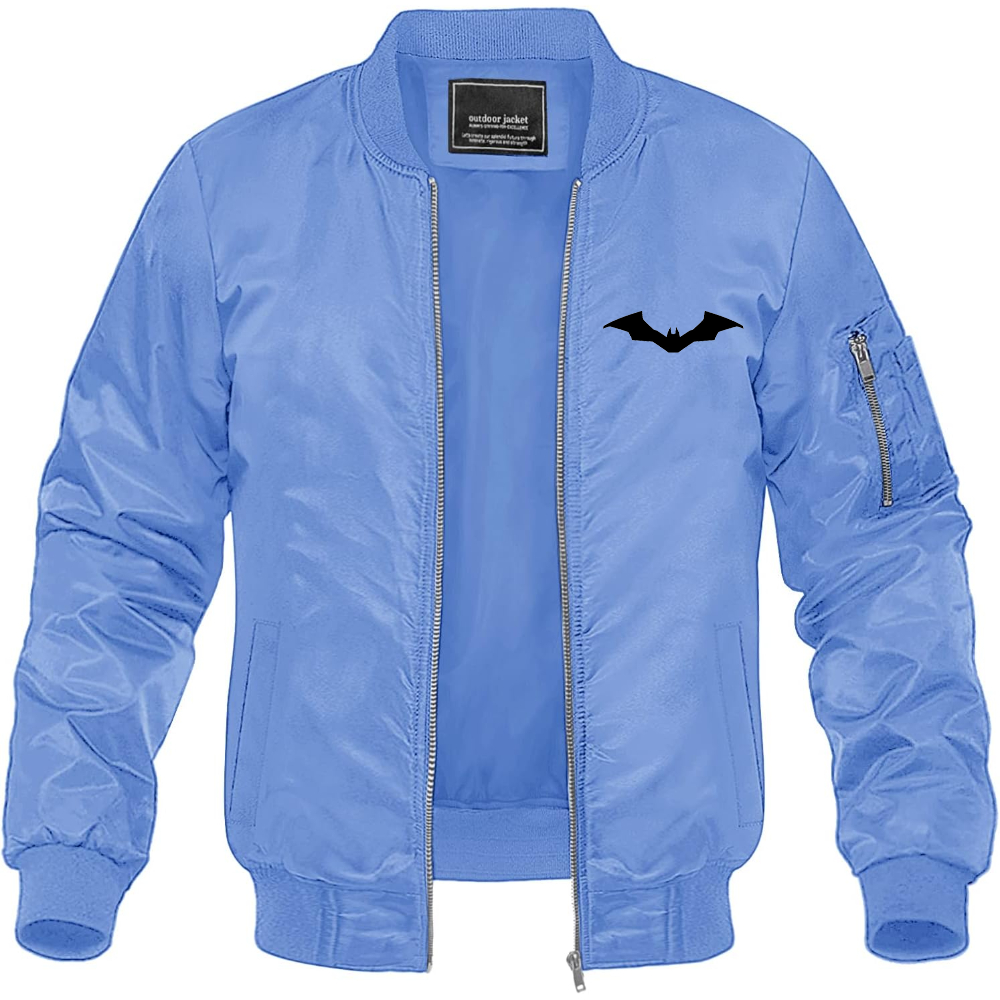 Men's New Batman DC Universe Superhero  Lightweight Bomber Jacket Windbreaker Softshell Varsity Jacket Coat