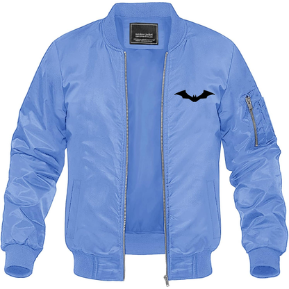 Men's New Batman DC Universe Superhero  Lightweight Bomber Jacket Windbreaker Softshell Varsity Jacket Coat