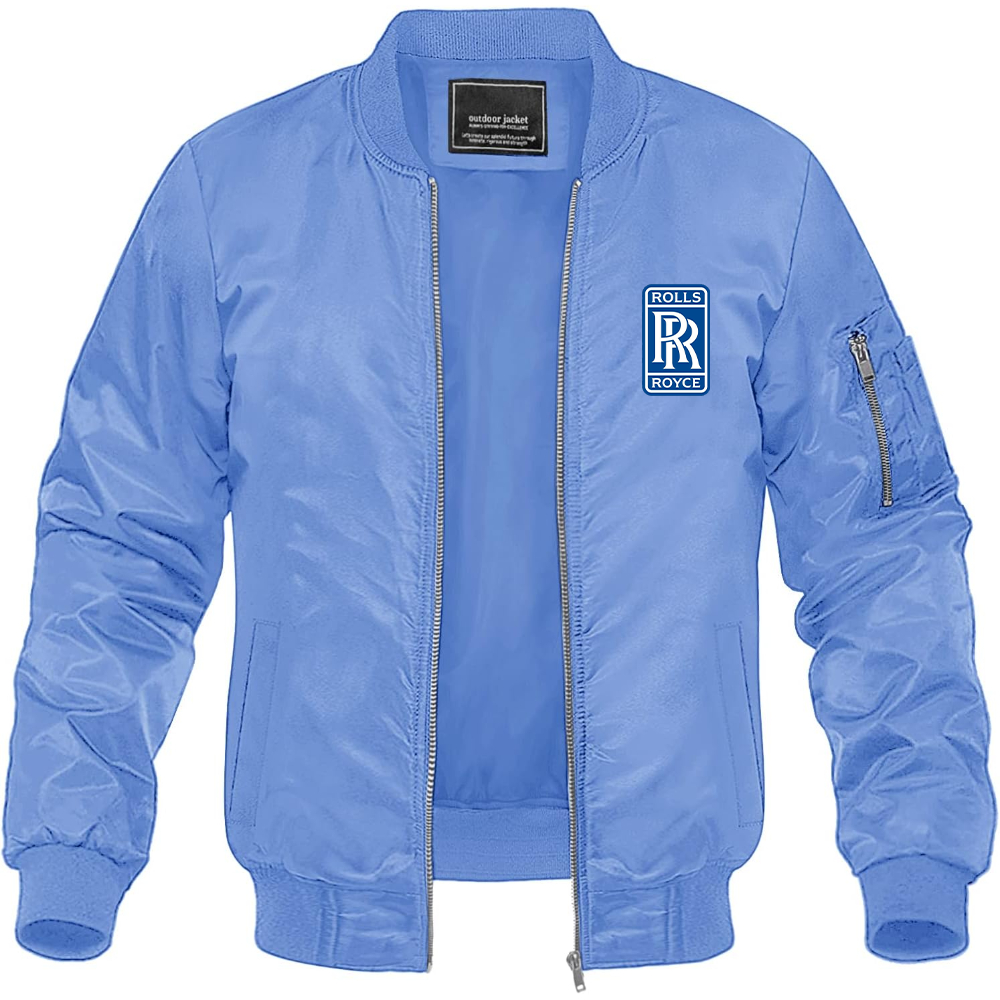 Men’s Rolls Royce Motorsport Car Lightweight Bomber Jacket Windbreaker Softshell Varsity Jacket Coat