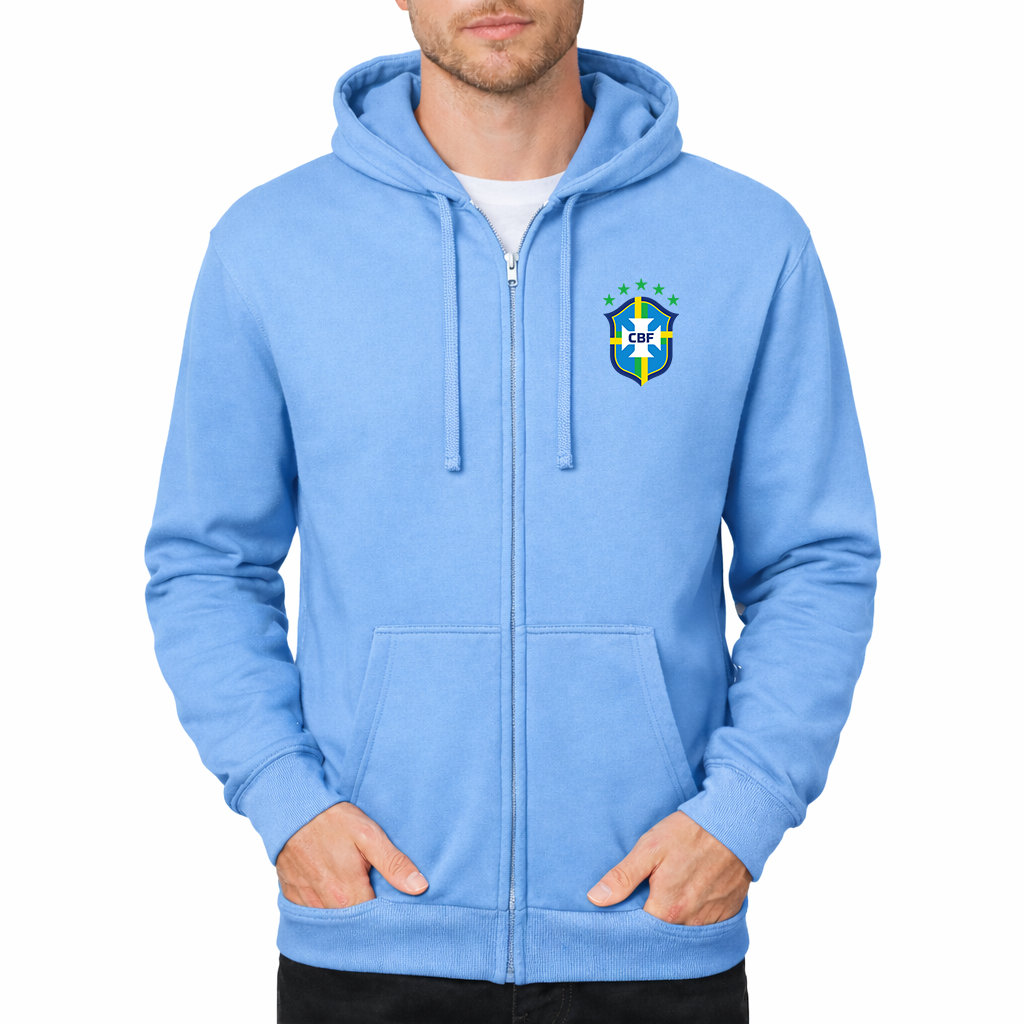 Men's Brazil National Soccer Team Zipper Hoodie
