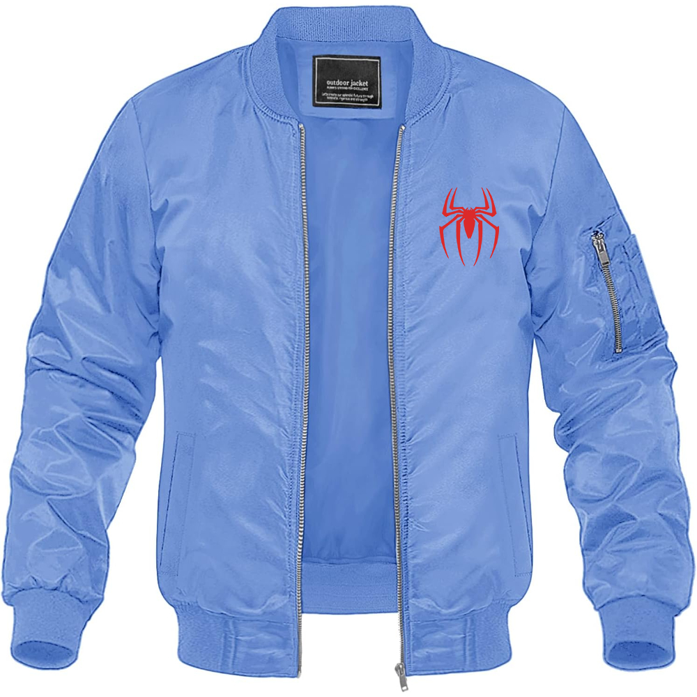 Men's Spiderman Marvel Avengers Superhero Lightweight Bomber Jacket Windbreaker Softshell Varsity Jacket Coat