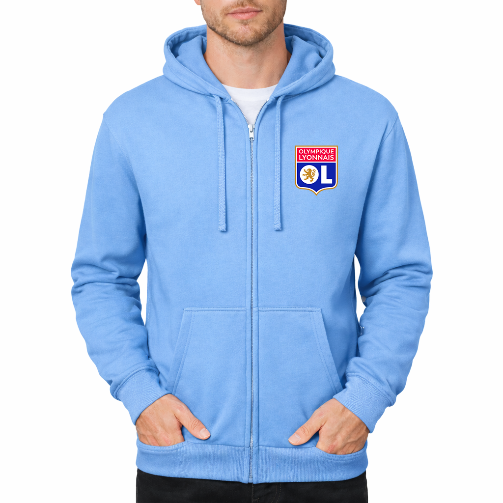 Men's Olympique Lyonnais FC Zipper Hoodie