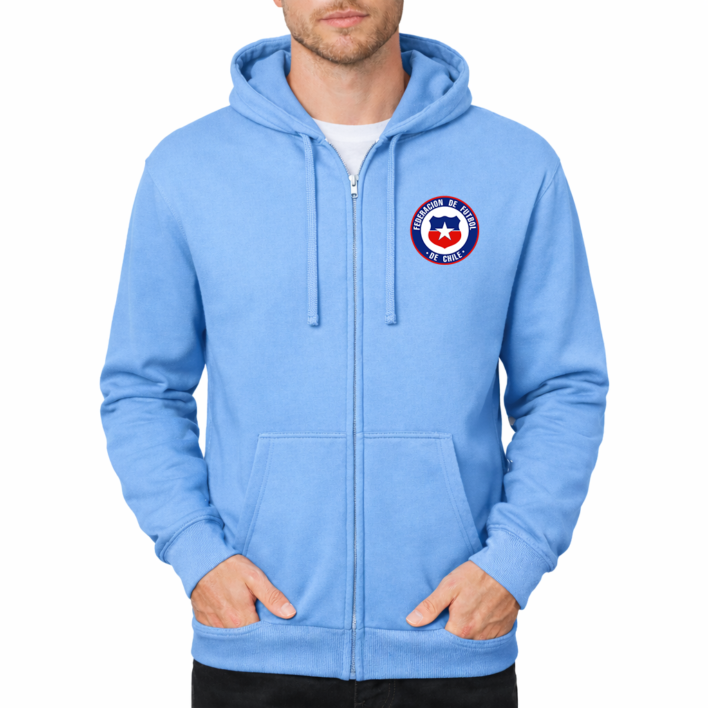 Men's Chile National Soccer Team  Zipper Hoodie