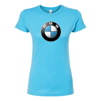 Women's BMW Motorsports Car Round Neck T-Shirt