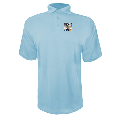 Men's Goku Fire Dragon Ball Z Cartoon Polyester Polo
