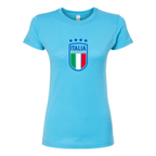 Women's Italy National Soccer Round Neck T-Shirt
