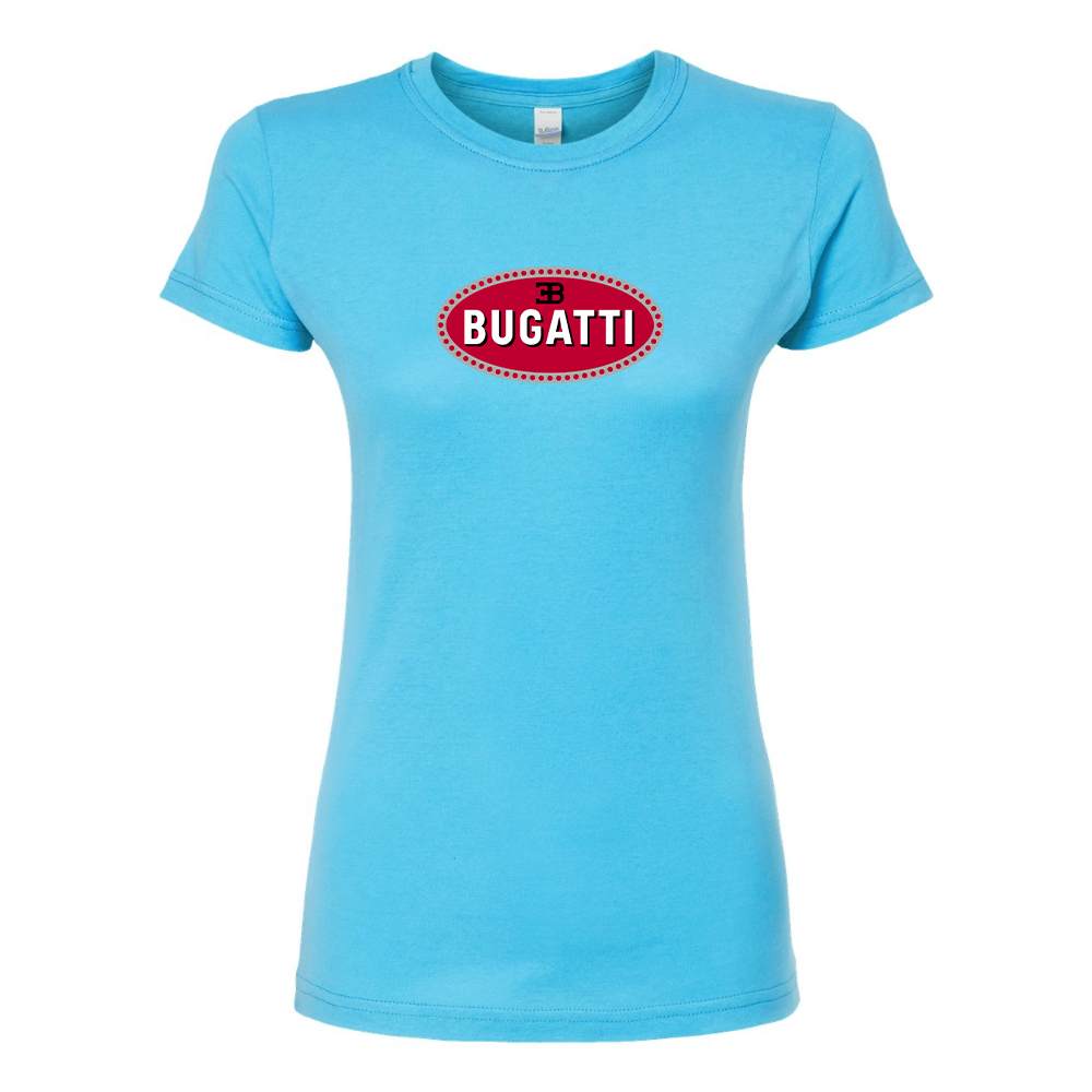 Women’s Bugatti Car Round Neck T-Shirt