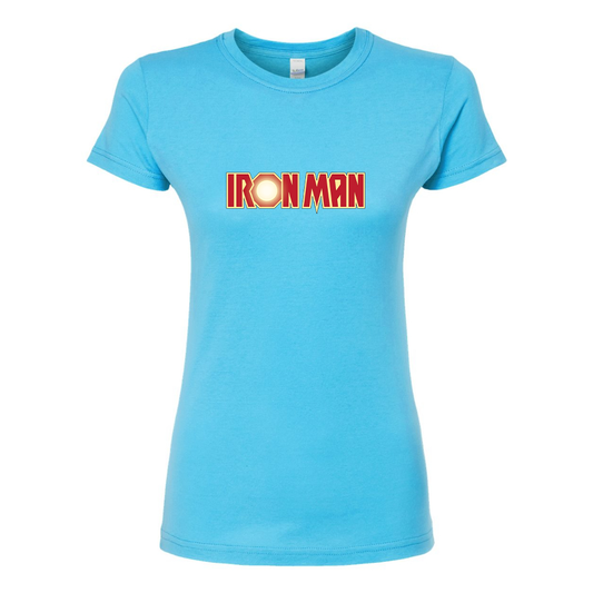 Women’s Iron Man Marvel Superhero Round Neck T-Shirt