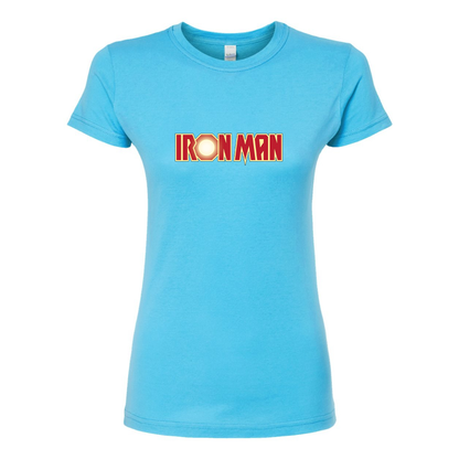Women’s Iron Man Marvel Superhero Round Neck T-Shirt