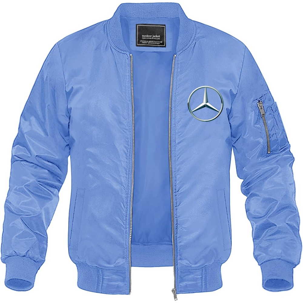 Men's Mercedes-Benz New Car Lightweight Bomber Jacket Windbreaker Softshell Varsity Jacket Coat