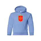 Youth Kids Spain Red Logo National Soccer Team Pullover Hoodie