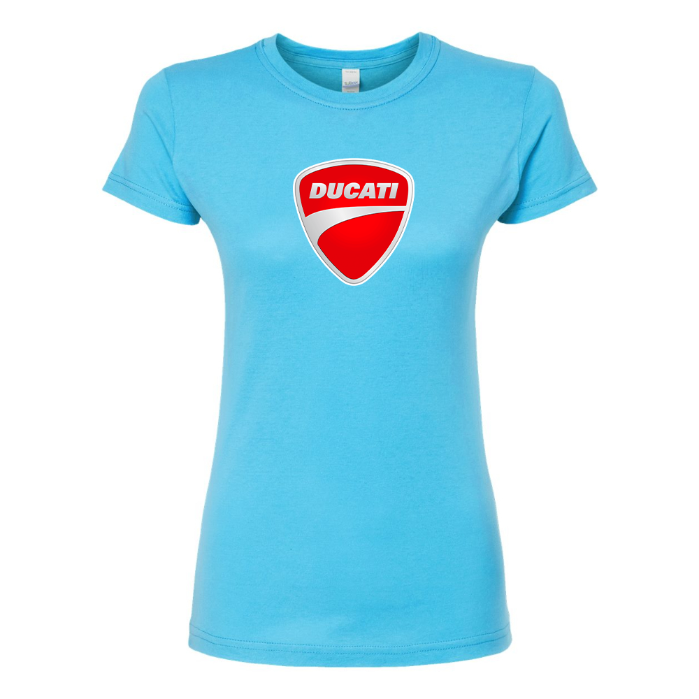 Women’s Ducati Motorcycle Round Neck T-Shirt