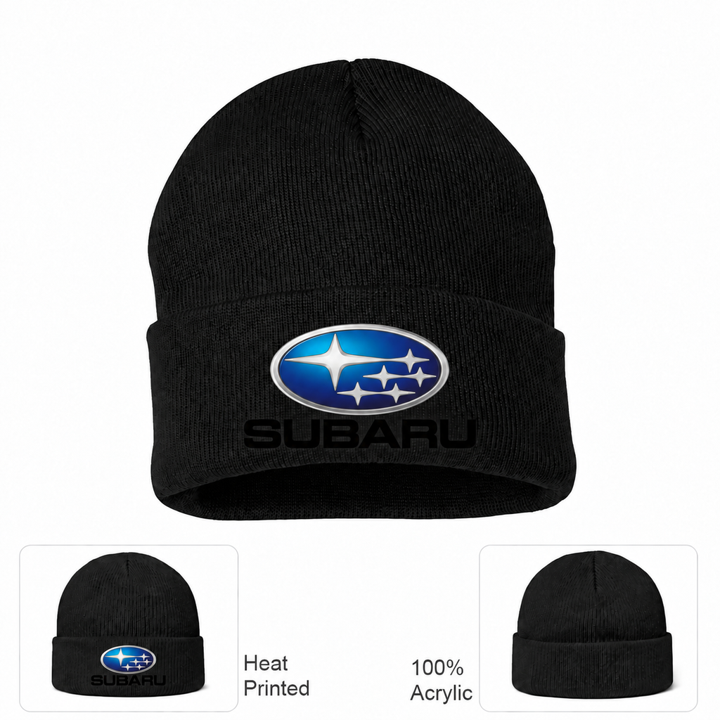 Subaru beanie Black front