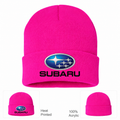 Subaru beanie Hot Pink front