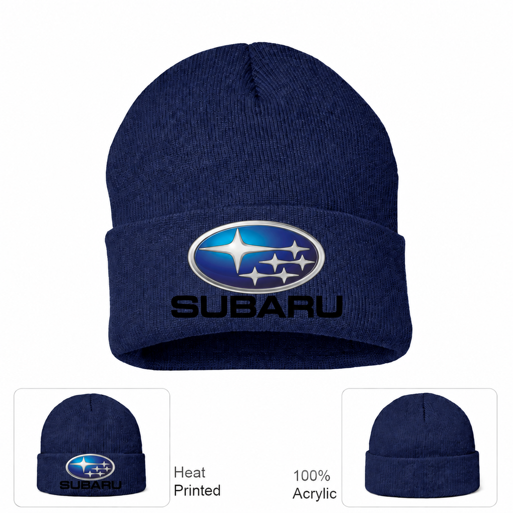 Subaru beanie Navy front