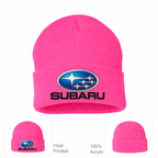 Subaru beanie Pink front