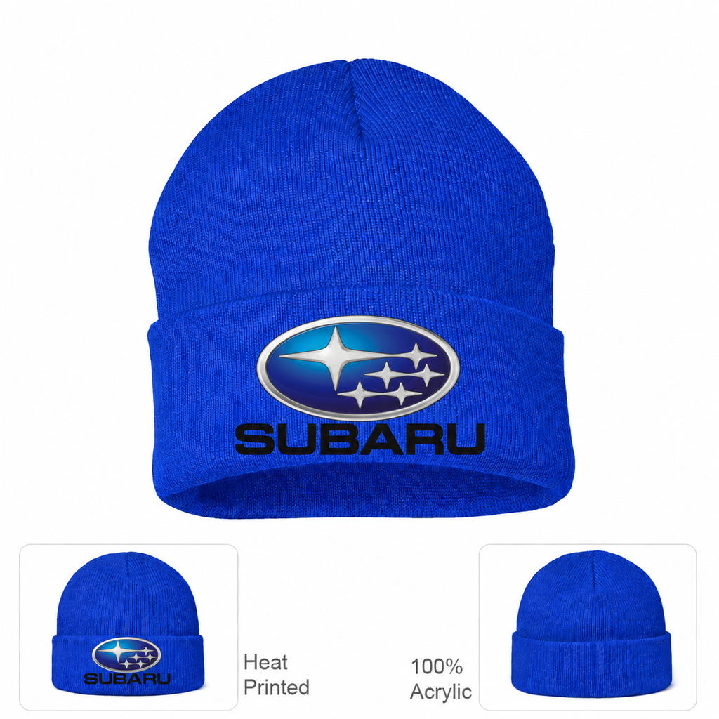 Subaru beanie Royal Blue front