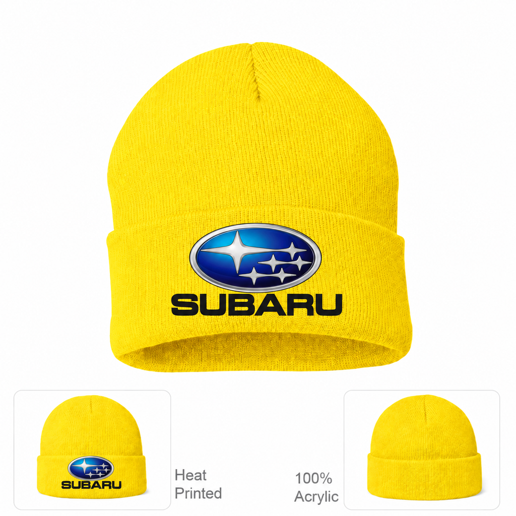 Subaru beanie Yellow front