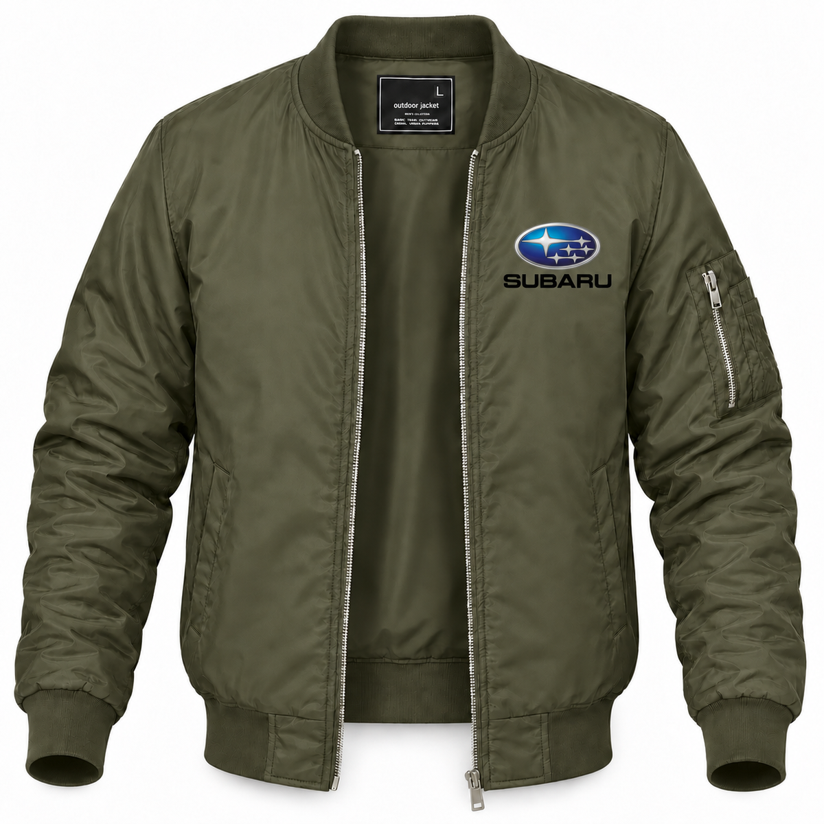 Subaru bomber Army Green front