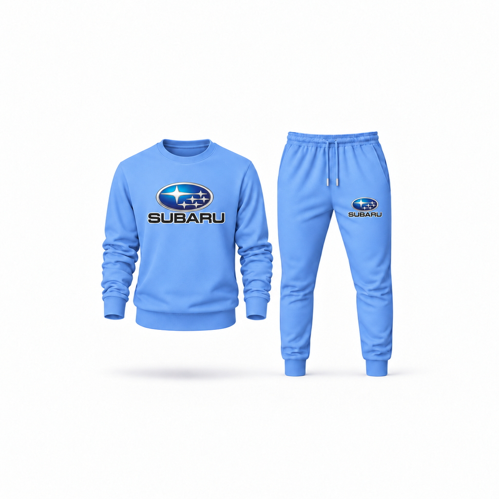 Men's Subaru Sweatshirt Joggers Set | Color: Carolina Blue | Main