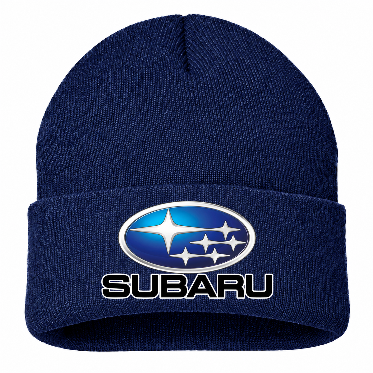 Subaru Beanie Hat — Navy — front main