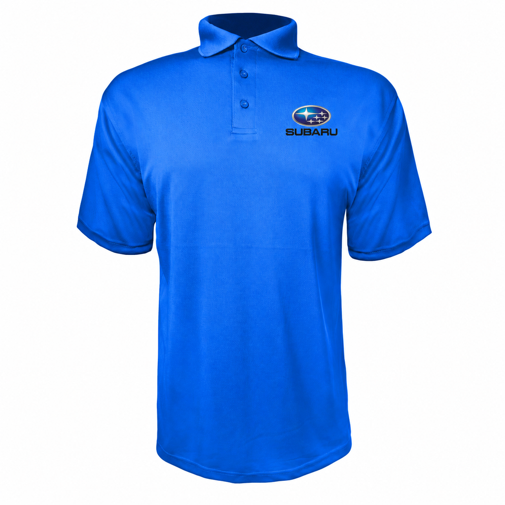 Subaru polyester polo — Blue — source logo on left chest
