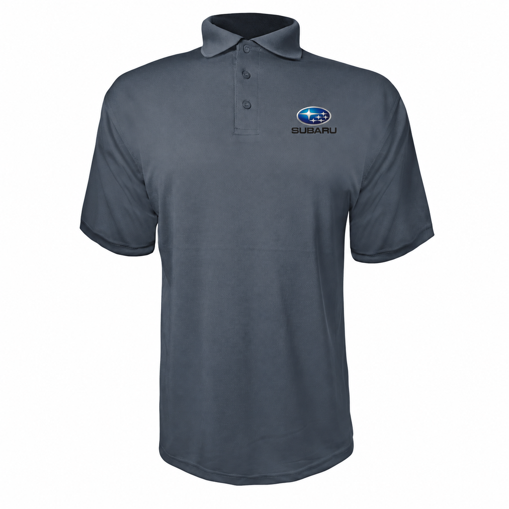 Subaru polyester polo — Charcoal — source logo on left chest
