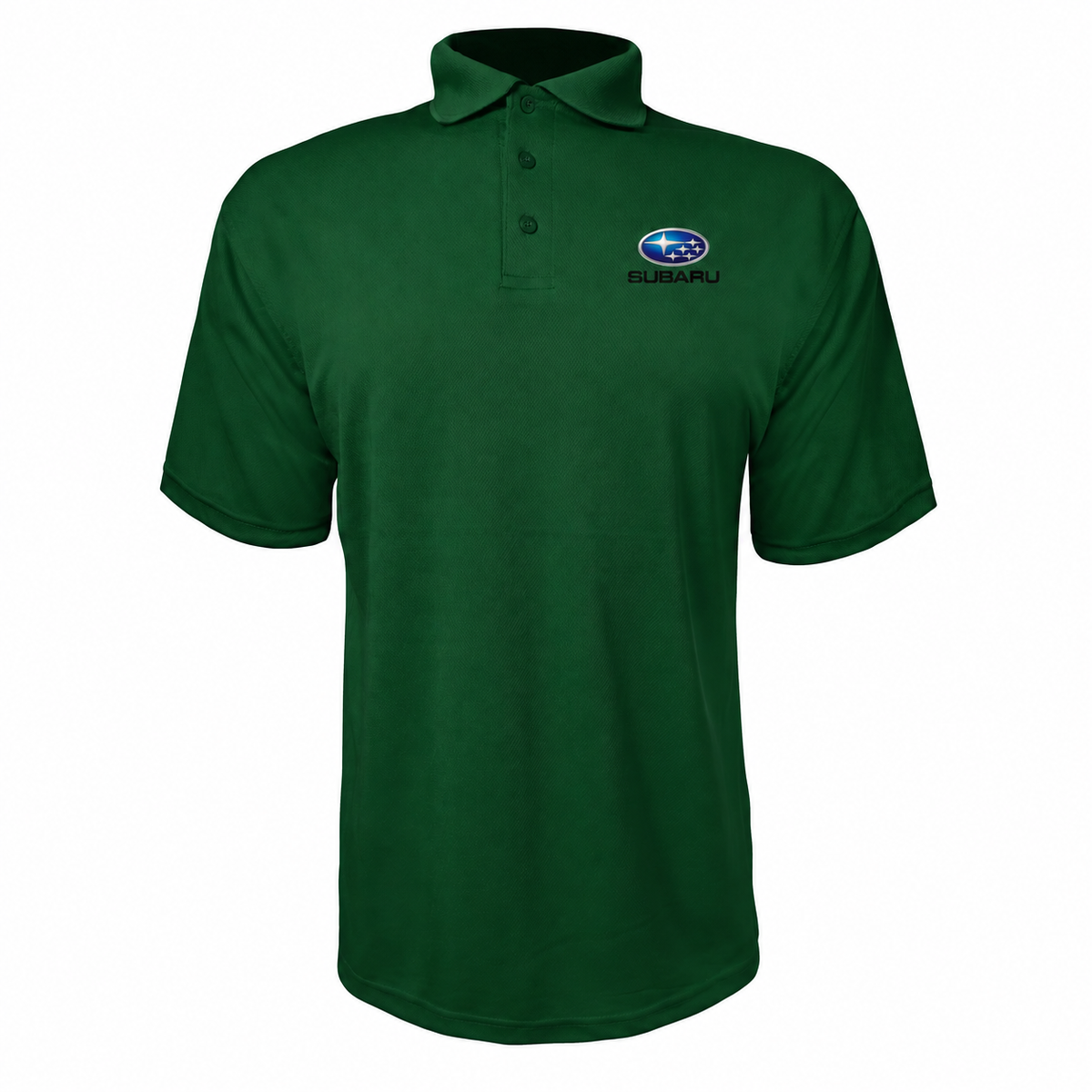 Subaru polyester polo — Forest Green — source logo on left chest