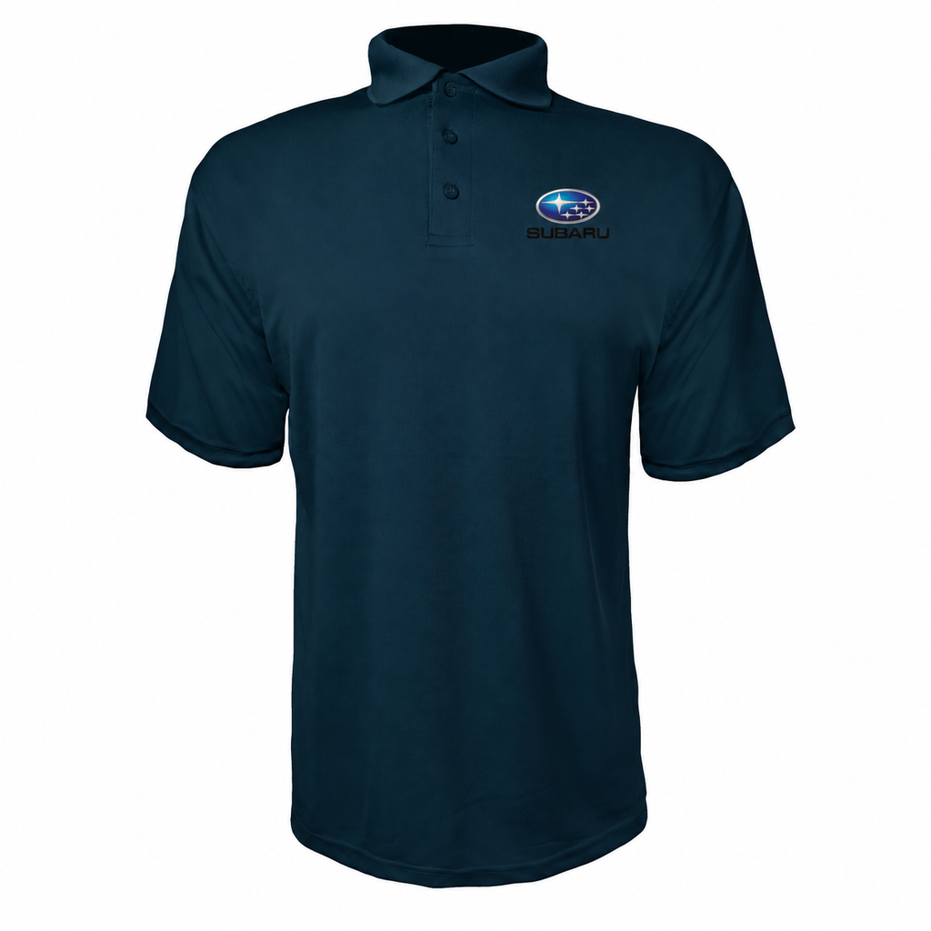 Subaru polyester polo — Navy — source logo on left chest
