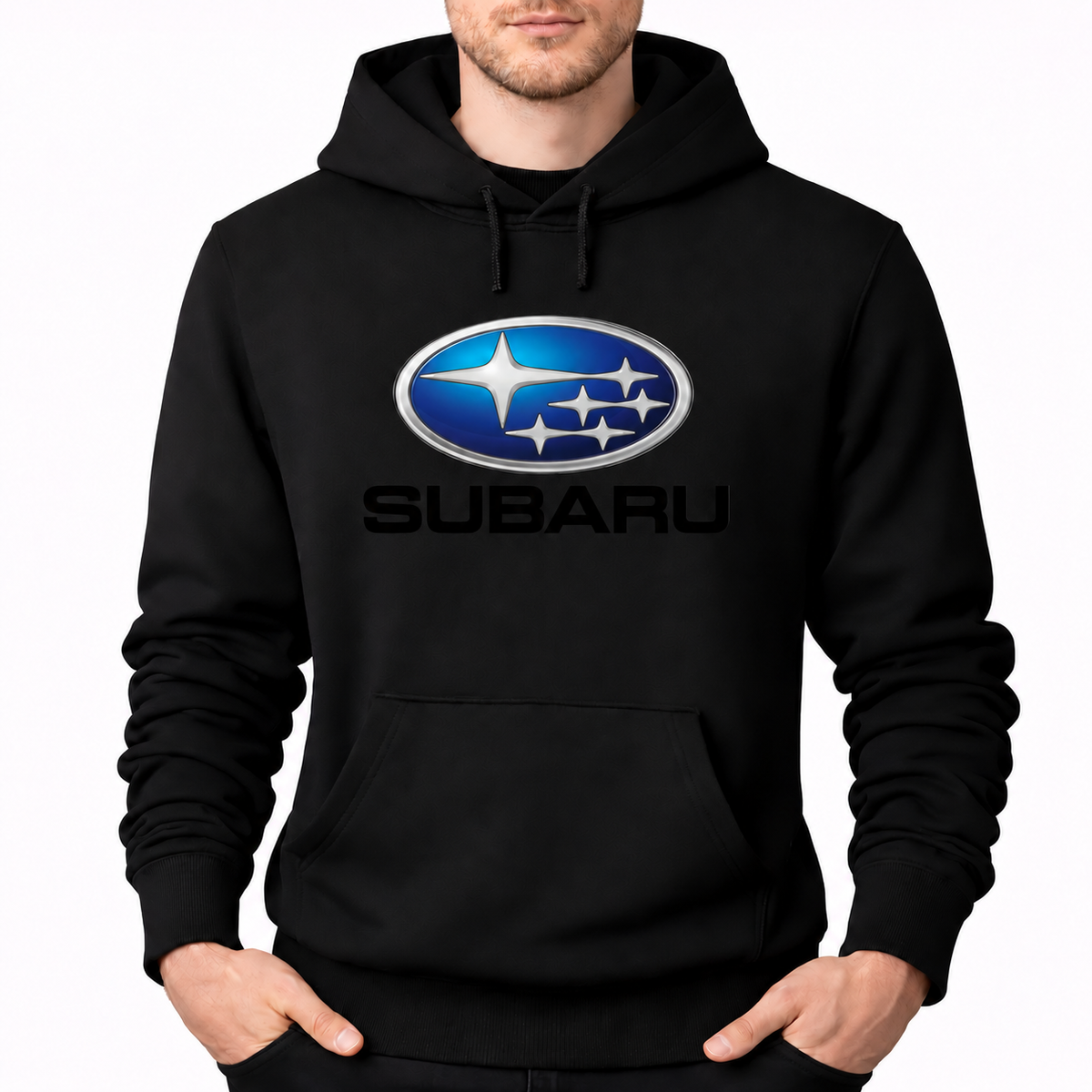 Subaru pullover Black front