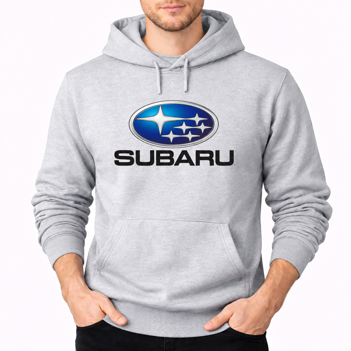 Subaru pullover Grey front