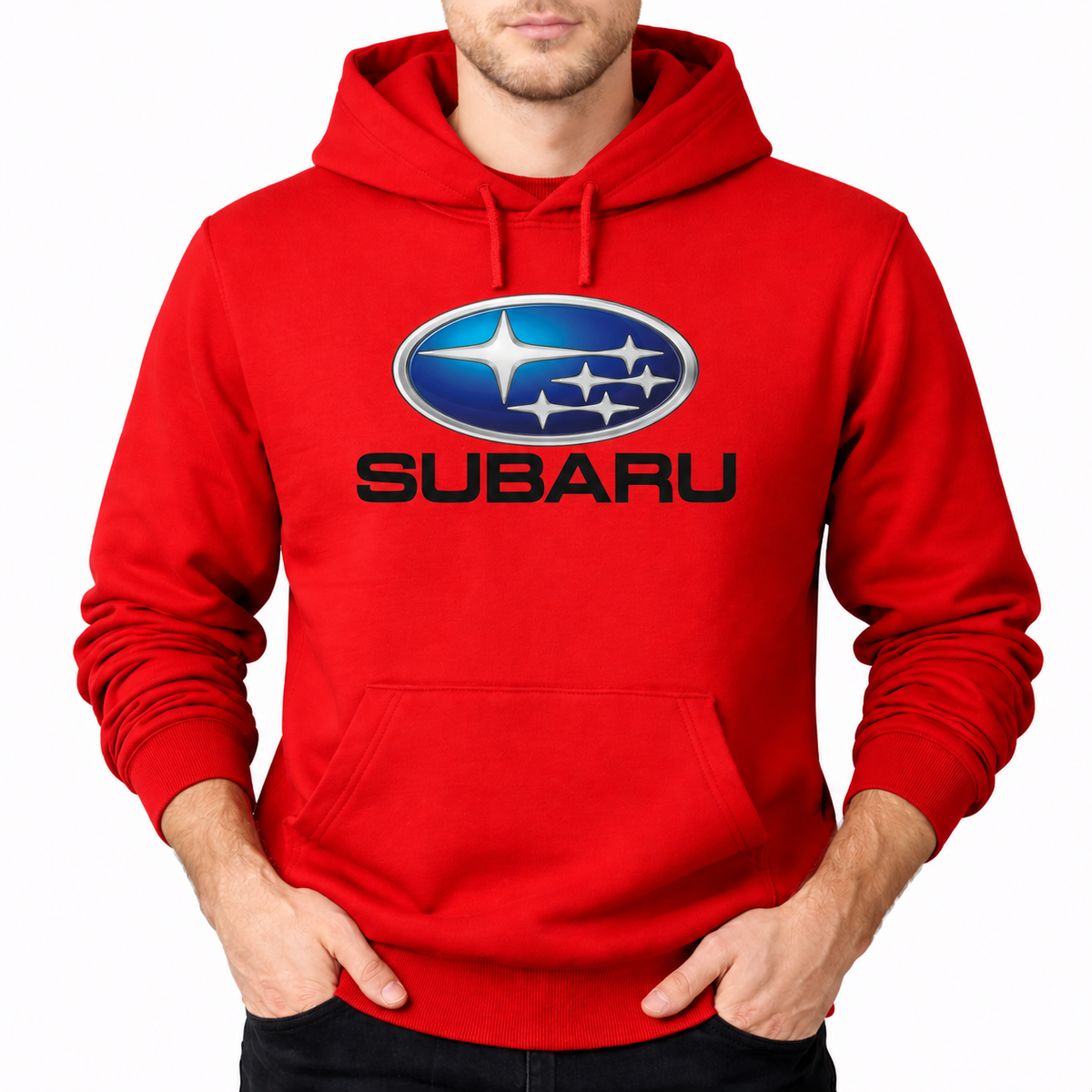 Subaru pullover Red front