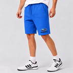 Subaru shorts Azure logo near lower left leg hem