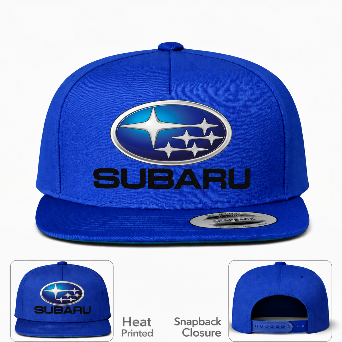 Subaru snapback Royal Blue front