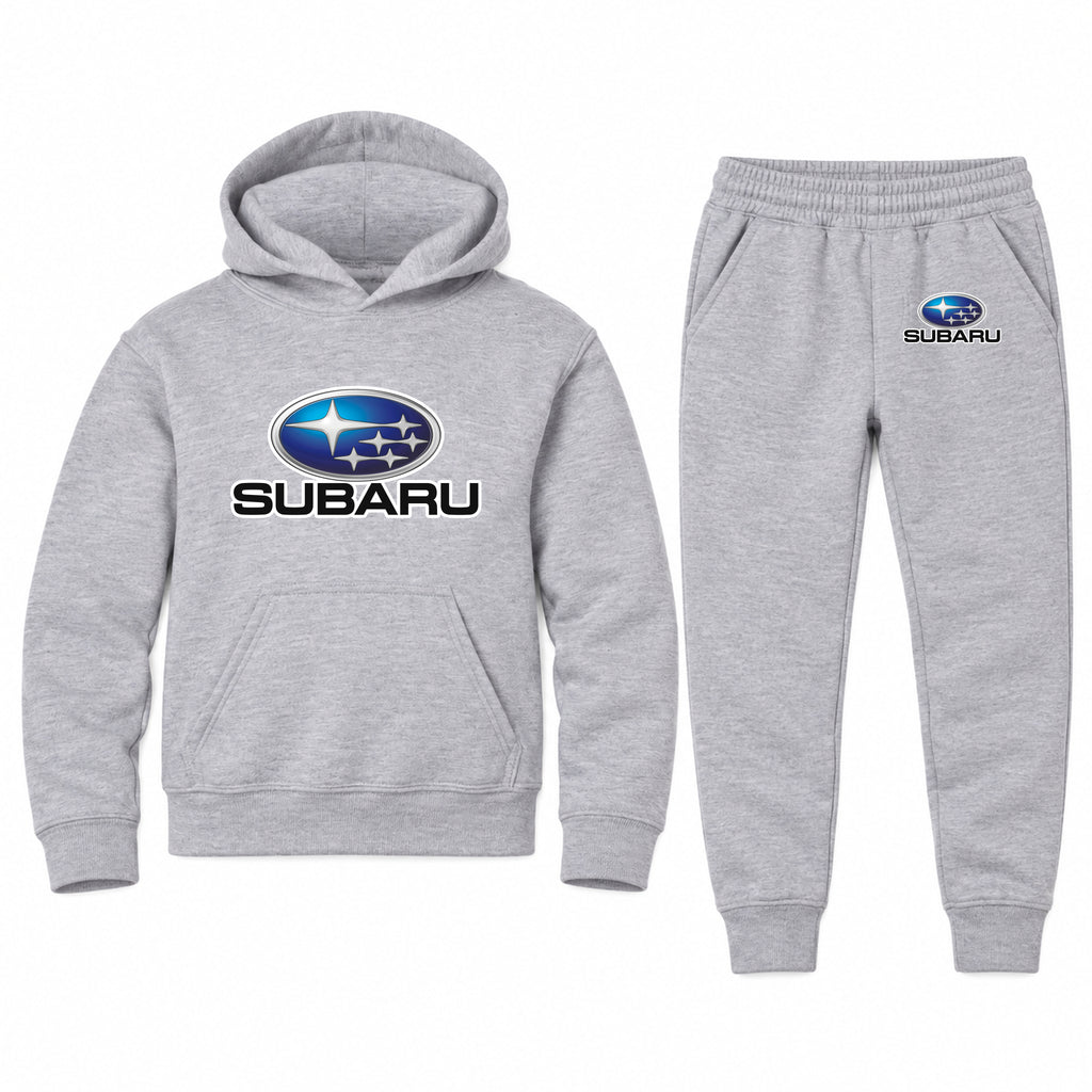 Subaru youth hoodie jogger set, Sports Grey, Youth Large ages 10–12