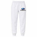 Subaru youth jogger sweatpants in White, Youth Large ages 10–12