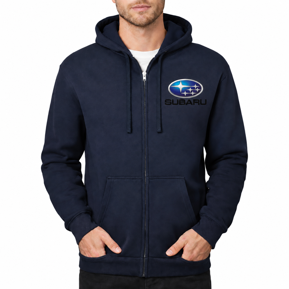 Subaru zipper Navy front