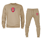 Men's Arsenal Soccer Logo Crewneck Sweatshirt Joggers Suit